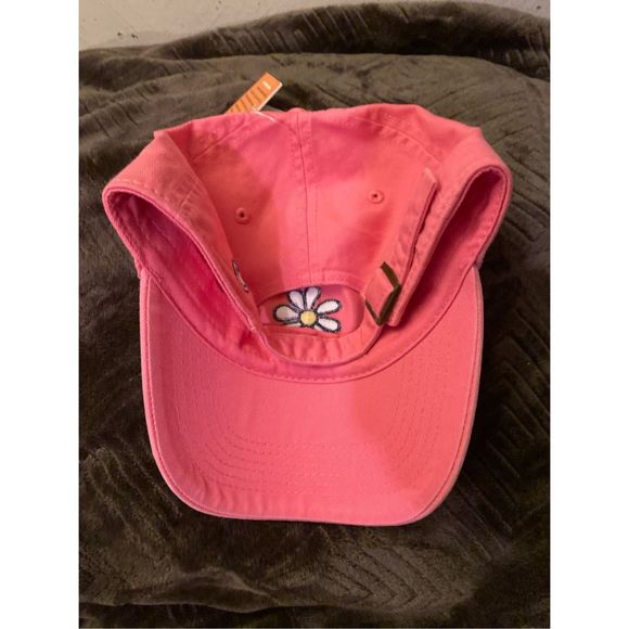 Life is Good Pink Daisy Adjustable Ball cap hat - Picture 5 of 5